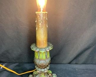 Antique Iron Candle Table Lamp