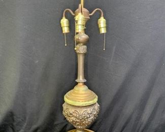 Tall Marble w/ Cherubs 3-Light Lamp Base