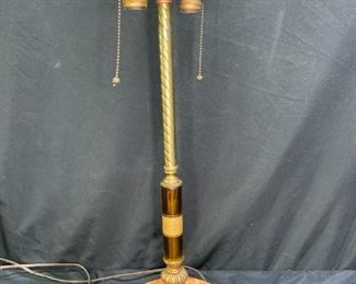 Double Light Marble Lamp Base