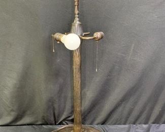 Large Tiffany Meyda Style 3-Light Table Lamp