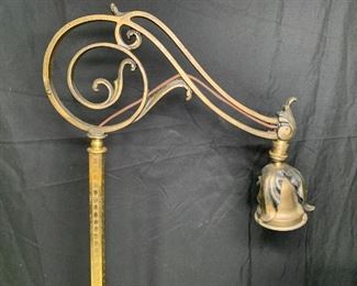 Antique Italian Jadeite Bridge Floor Lamp
