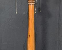 Large Wooden 3-Light Claw Foot Floor Lamp
