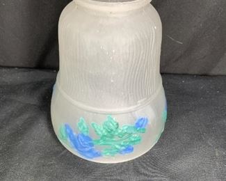 Antique Reverse Painted Frosted Glass