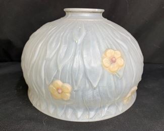 Reverse Painted Floral Frosted Shade