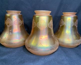 Vintage Iridescent Amber Shades