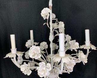 Mid-Century Tole Were Italian Chandelier
