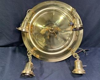 Antique Brass Pan 4 Light Chandelier
