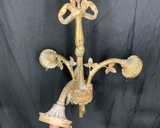 French Gilt Bronze 3 Light Chandelier
