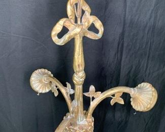 French Gilt Bronze 3 Light Chandelier
