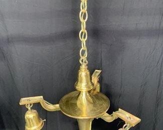 Vintage Classic Brass 3 Light Chandelier
