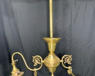 Bradley Hubbard Converted Oil Lamp Sconce
