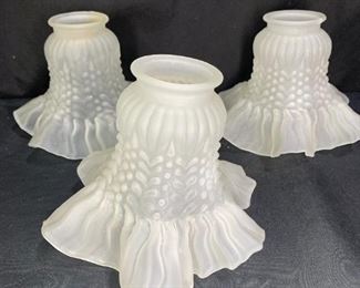 3 Frosted matte ruffled petticoat shades
