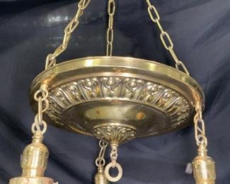 Antique Converted Gas Ceiling Fixture
