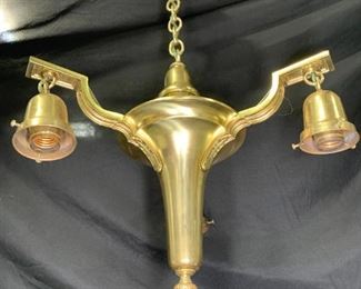 Vintage Classic Brass 3 Light Chandelier
