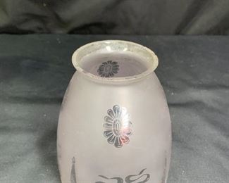 4 Frosted to clear glass shades
