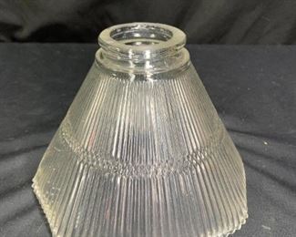 Halophane prismatic glass shade
