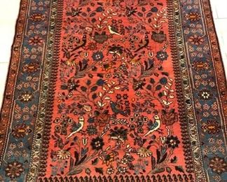 87. 4 2x6 5 Antique Persian Tree of Life with Birds