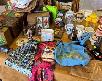 vintage purses mugs