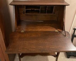 Unique drop front antique desk 