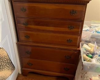 Pair of matching 5 drawer Carleton  furn. chests 