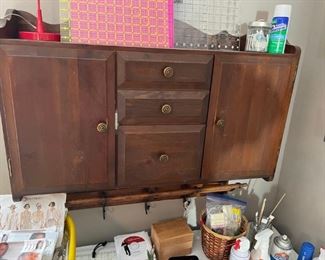 Awesome wall mounted sewing notions cabinet 