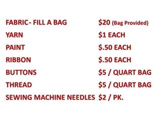 Prices for sewing rooms