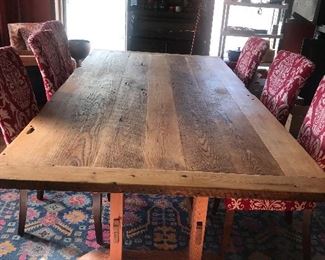 Beautiful Custom Made From Old Barn Door Farmhouse Dining Table ~ 8’ X 4’ ~ Seats 10