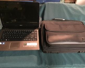 Acer laptop with bag