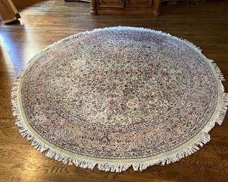 Round Persian wool carpet 100"D