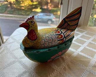 Wooden chicken egg holder