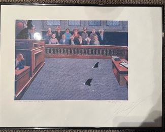 "Counsel Approaching the Bench," III print signed by Jeff Leedy 1075/1500
