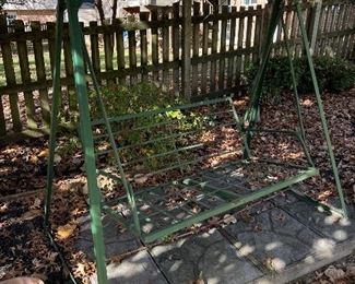 Vintage metal framed swing set skeleton