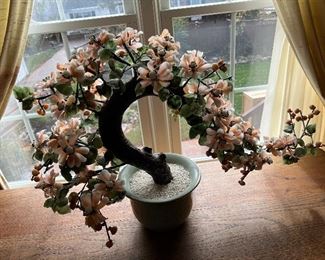 Vintage Jade Agate Bonsai Tree