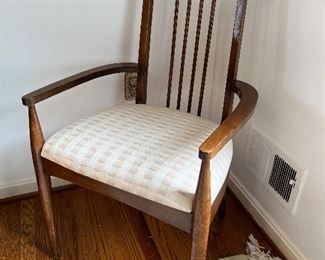 Broyhill Sculptra Walnut MCM armchair