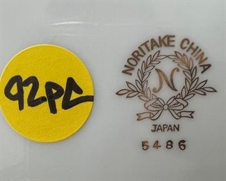 Noritake porcelain China set #5486 (92pc)