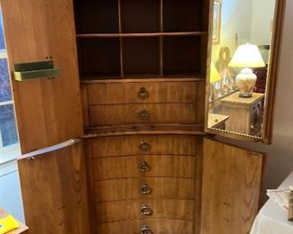 Unique Furniture Makers Italian Provincial 4 Door / 7 Drawer Armoire