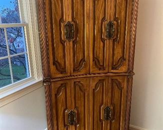 Unique Furniture Makers Italian Provincial 4 Door / 7 Drawer Armoire