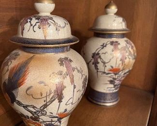 Vintage asian urns