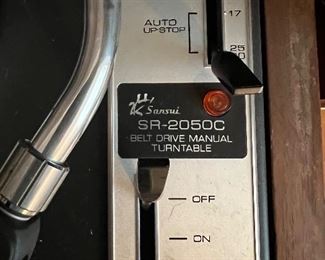 Vintage Sansui SR-2050C Belt Drive Manual Turntable