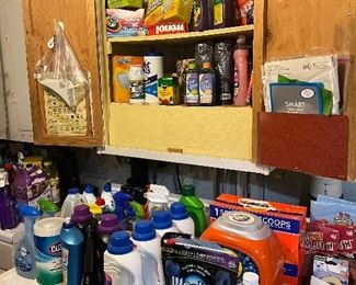 Huge surplus of household cleaners, clothing detergents, swiffers, light bulbs and fabric softeners