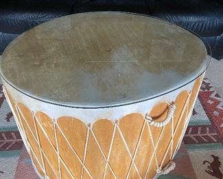 Native American Log Drum sofa table 30X24
