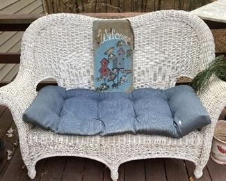 Wicker loveseat 