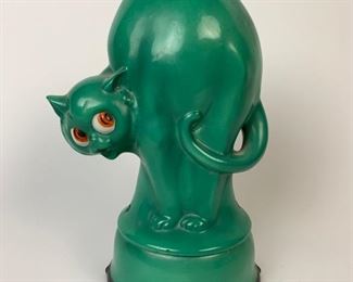 Porcelain Halloween "Cat" perfume lamp C.1930's
