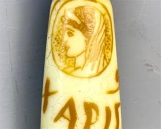 Unusual English Cameo scent bottle 