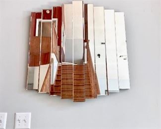 Retro 1980s 9 Paneled Wall Mirror