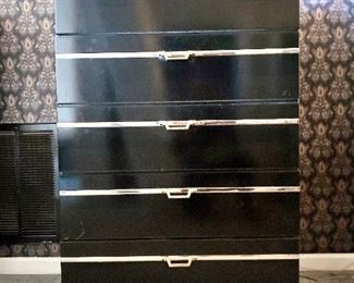 Black & Gold Chest of Drawers
