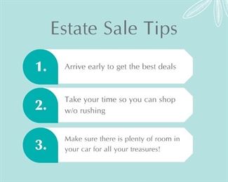 Estate sale tips!