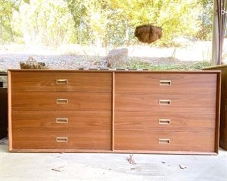 Danish Modern Campaign Style Double Dresser