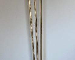 Brass and White Lamp