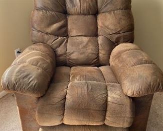 LaZBoy Suede Recliner.